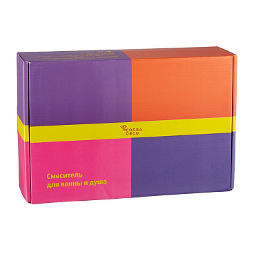 Смеситель для ванны Corsa Deco VX черный матовый однорычажный с коротким изливом с лейкой (FBTVX1B)