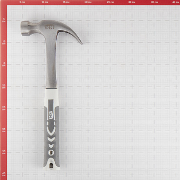 Молоток-гвоздодер цельнометаллический КМ 560 г обрезиненная ручка (675303)