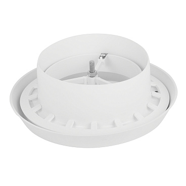 Анемостат приточно-вытяжной регулируемый Era с фланцем и стопорным кольцом d125 мм белый