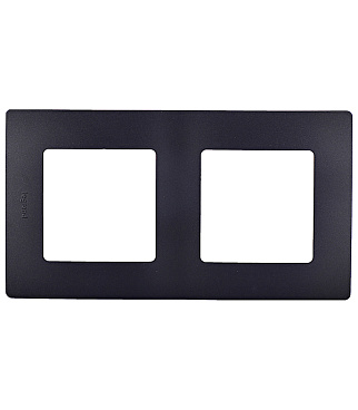 Рамка Legrand Etika двухместная антрацит (672582)