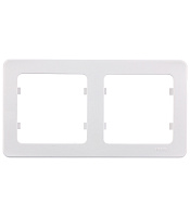 Рамка Hegel Master двухместная белая (Р402)
