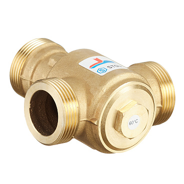 Клапан термостатический Stout 1 1/4 НР(ш) х 1 1/4 НР(ш) х 1 1/4 НР(ш) для твердотопливных котлов 60 °С (SVM-0030-325506)