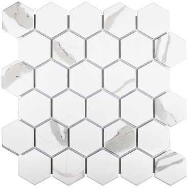 Мозаика Starmosaic Hexagon серая керамическая 278х265х6 мм матовая