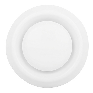 Анемостат приточно-вытяжной регулируемый Era с фланцем и стопорным кольцом d125 мм белый