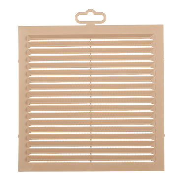 Решетка вентиляционная пластиковая приточно-вытяжная Era С 194х194 мм с сеткой бежевая