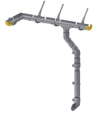 Заглушка желоба Docke Lux пластиковая d140 мм пломбир RAL 9003