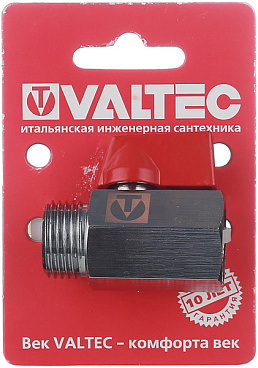 Кран шаровой латунный Valtec 1/2 ВР(г) х 1/2 НР(ш) мини прямой (VT.331.N.04)