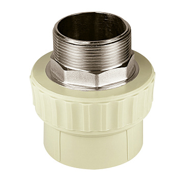 Муфта полипропиленовая Valfex 63 мм х 2 НР(ш) под ключ серая (10135063Г)