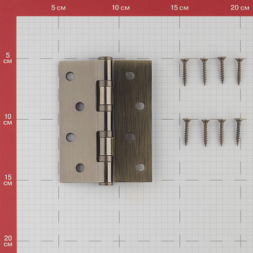 Петля Corsa Deco карточная универсальная неразъемная 100х75 мм античная бронза
