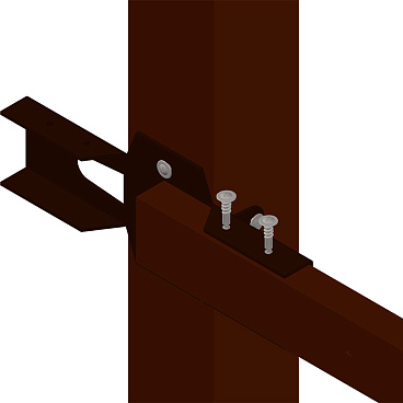 Лага для забора 40х20х1,5 мм 2,5 м коричневая RAL 8017