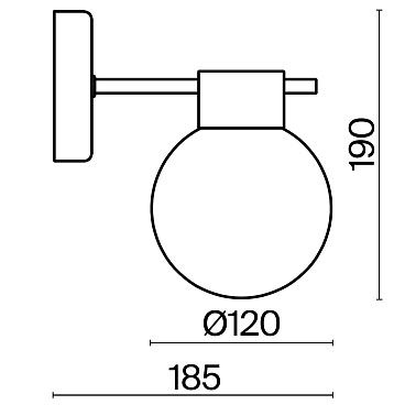 Настенный светильник (бра) Freya FR5233WL-01BS