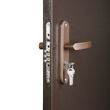 Дверь входная Промет Спец Про правая медный антик - итальянский орех 960х2050 мм