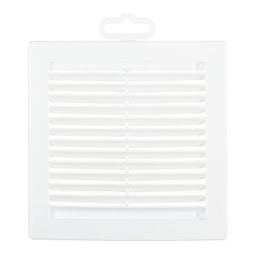 Решетка вентиляционная пластиковая приточно-вытяжная Era РЦ 150х150 мм с сеткой белая