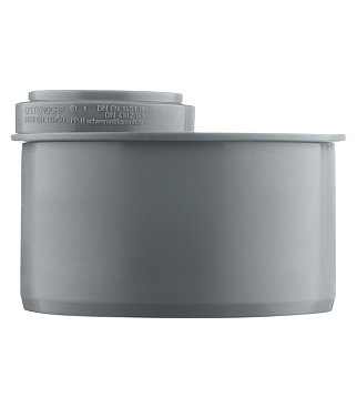 Переходник Ostendorf HTRК d110х50 мм пластиковый эксцентрический короткий для внутренней канализации (115725)