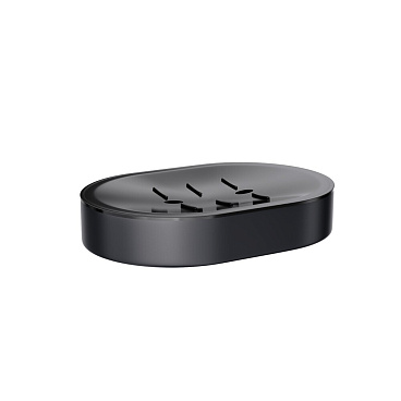 Мыльница для ванной Fora Toulon настольная пластик черная (FOR-TOU036)