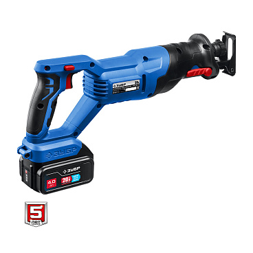 Пила сабельная аккумуляторная Зубр SPB-180 20 В 4 Ач Li-Ion с АКБ и ЗУ (SPB-180-41)
