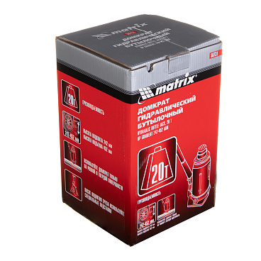 Домкрат гидравлический бутылочный Matrix 20 т (50731)
