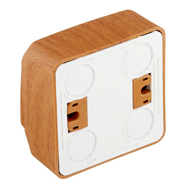 Выключатель Systeme Electric Этюд двухклавишный накладной бук с подсветкой (BA10-006T)