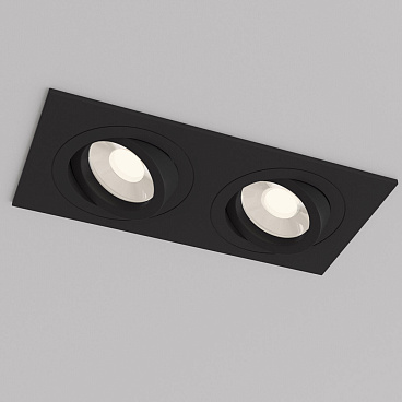 Светильник встраиваемый GU10 черный 100 Вт IP20 Maytoni Atom ДВО (DL024-2-02B)