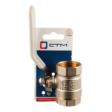 Кран шаровой латунный СТМ 1 ВР(г) х 1 ВР(г) ручка прямой