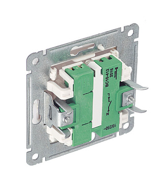 Выключатель Hegel Master одноклавишный встраиваемый белый с подсветкой (ВС10-412)