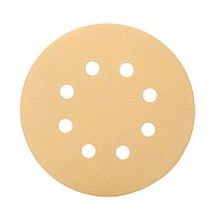 Диск шлифовальный КМ Gold d125 мм P150 на липучку бумажная основа (5 шт.)