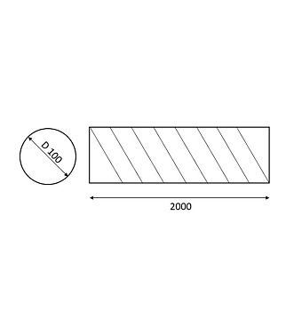 Воздуховод круглый оцинкованный d100 мм 2 м