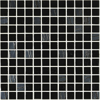 Мозаика Lavelly Smalta черный микс стеклянная 311х311х4,9 мм глянцевая