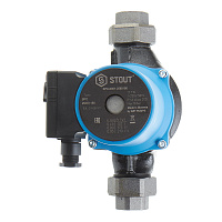 Циркуляционный насос для систем отопления Stout 25/80-180 DN25 подъем 8 м 180 мм с гайками (SPC-0010-2580180)