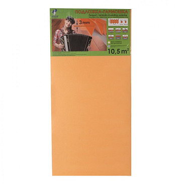 Подложка-гармошка под ламинат и паркет XPS Solid 3 мм 1,05х10 м 10,5 кв.м