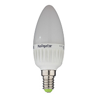 Лампа светодиодная Navigator E14  2700К 7 Вт 220 В свеча матовая диммируемая