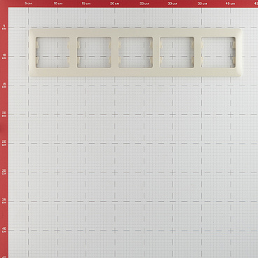 Рамка Systeme Electric Glossa пятиместная бежевая (GSL000205)