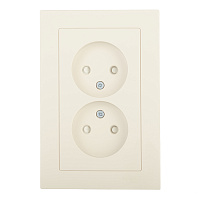 Розетка Systeme Electric AtlasDesign встраиваемая бежевая со шторками (ATN000222)