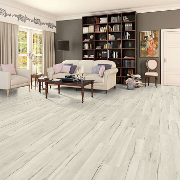 Ламинат 33 класс Egger Home дуб крестон белый 1,74 кв.м 10 мм с фаской