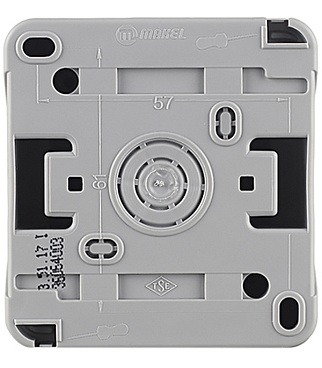 Выключатель Makel двухклавишный накладной серый (36064003)