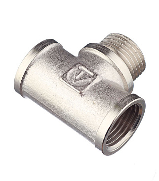 Тройник Valtec 1/2 ВР(г) х 1/2 НР(ш) х 1/2 ВР(г) латунный (VTr.132.N.0004)