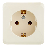 Розетка Systeme Electric Этюд накладная кремовая (PA16-003K)