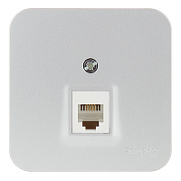 Розетка телефонная Systeme Electric Blanca накладная алюминий (BLNIA011003)