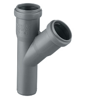 Тройник Ostendorf HTEA d32 мм 45° пластиковый для внутренней канализации (110200)