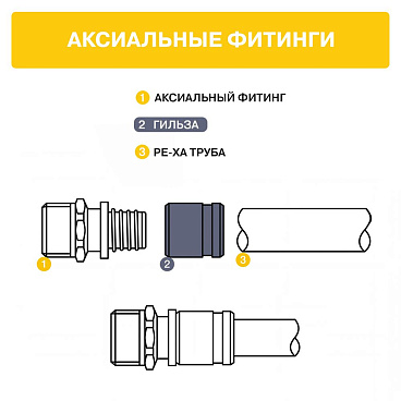 Гильза монтажная Valtec 16 мм латунь (VTm.400.BG.001622)