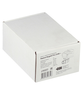 Кран шаровой с электроприводом латунный Neptun Bugatti Pro 3/4 ВР(г) х 3/4 ВР(г) мини прямой 220 В (NEPBugPro220-34)