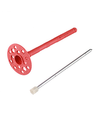 Дюбель для теплоизоляции Tech-Krep 10х160 мм металлический гвоздь с термоголовкой (50 шт.)