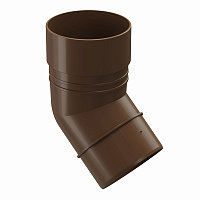 Колено трубы пластиковое d80 мм 45° Docke Standard светло-коричневое RAL 8017