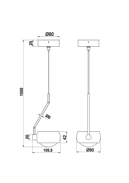 Подвесной светильник Maytoni MOD072PL-L8W3K