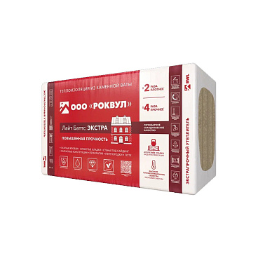 Утеплитель Роквул Лайт Баттс Экстра 100х600х1000 мм 2,4 кв.м