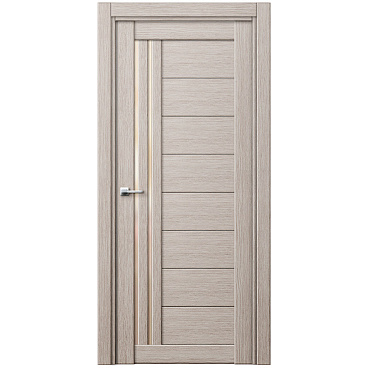 Дверь межкомнатная Корса V2 800х2000 мм финишпленка капучино со стеклом