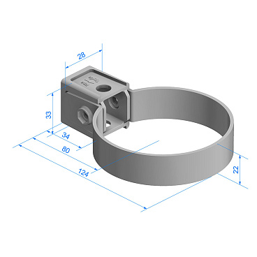 Хомут трубы Docke Premium пластиковый d85 мм пломбир RAL 9003