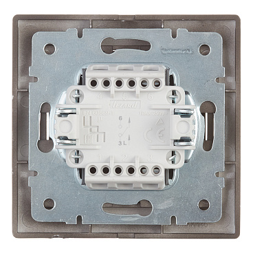 Выключатель Lezard Mira одноклавишный встраиваемый черный бархат (701-4242-100)