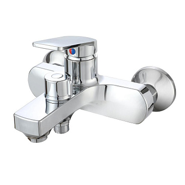 Смеситель для ванны РМС хром однорычажный с коротким изливом без лейки (PL7CH-009E)