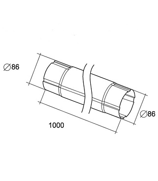 Труба водосточная Grand Line металлическая d90 мм 1 м белая RAL 9003
